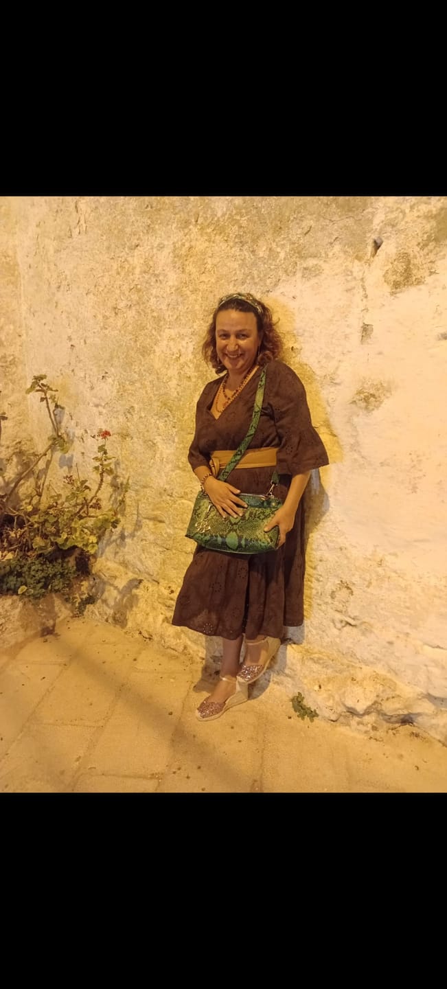 Customer photo review of BORSA SOFY BAGUETTE PITONE VERDE