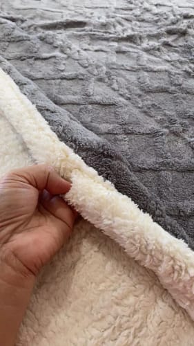 Customer photo review of Sherpa Fleece Throw