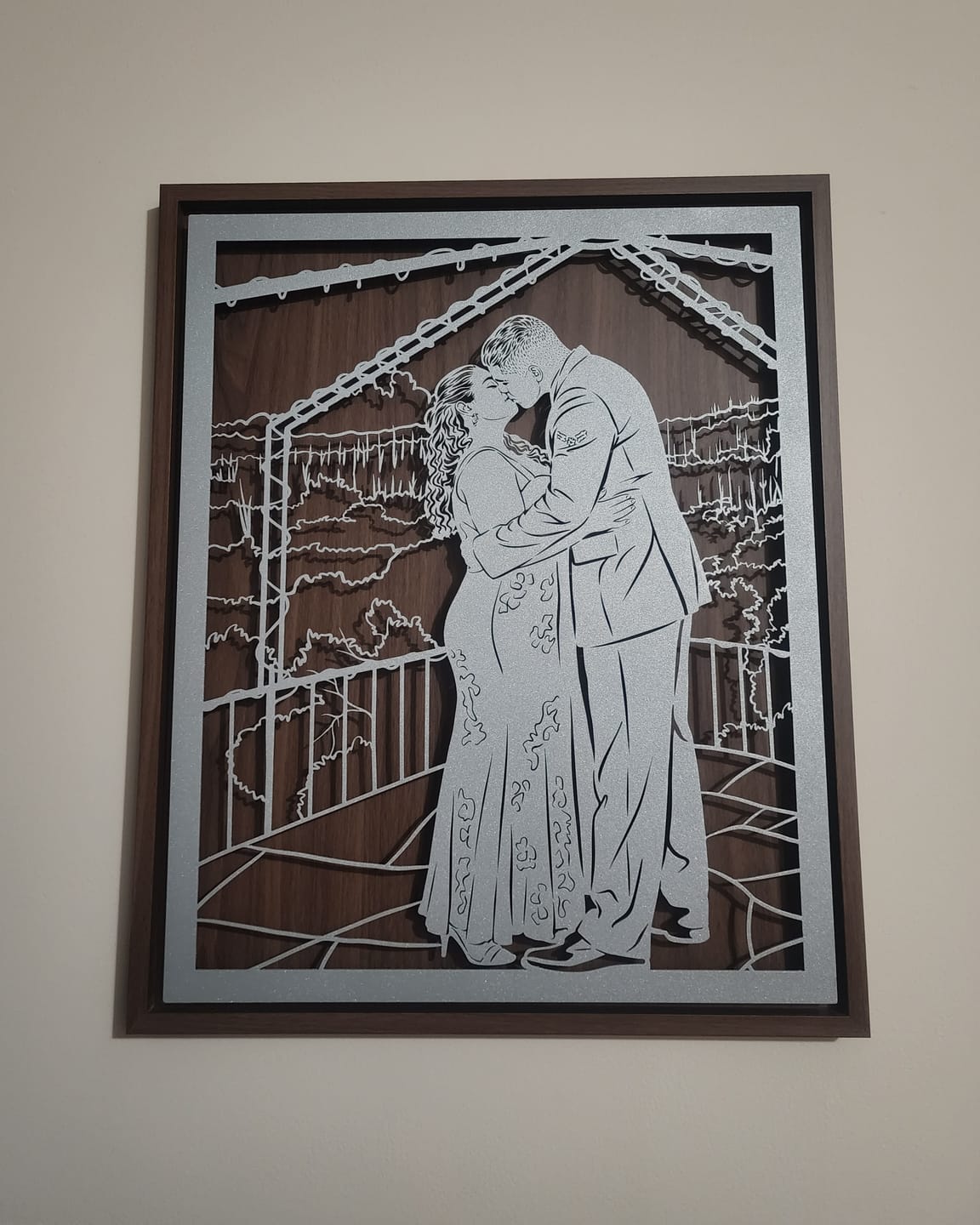 Customer photo review of Wedding Anniversary Metal Portrait