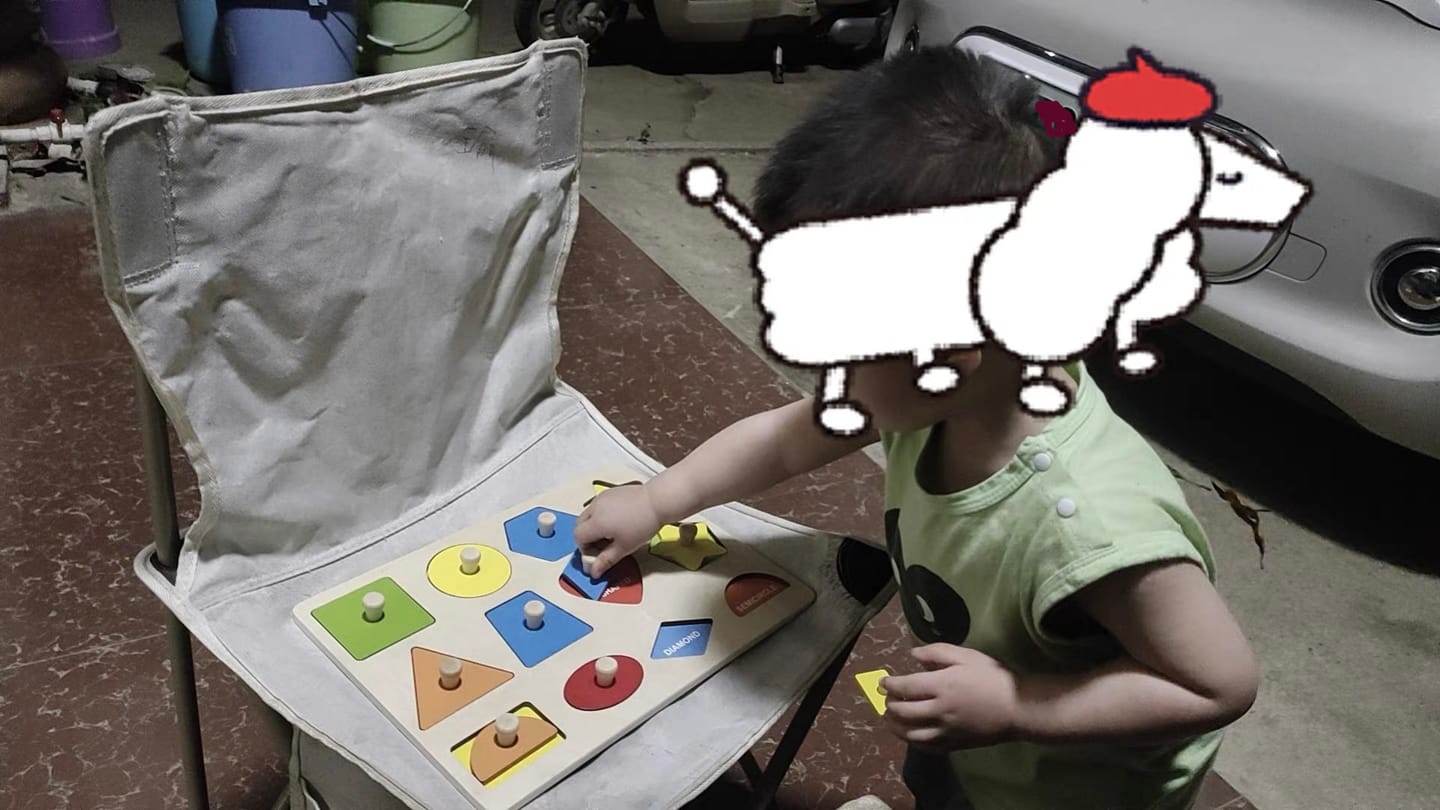 Customer photo review of Puzzle des formes géométriques