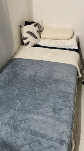 Customer photo review of Sherpa Fleece Throw