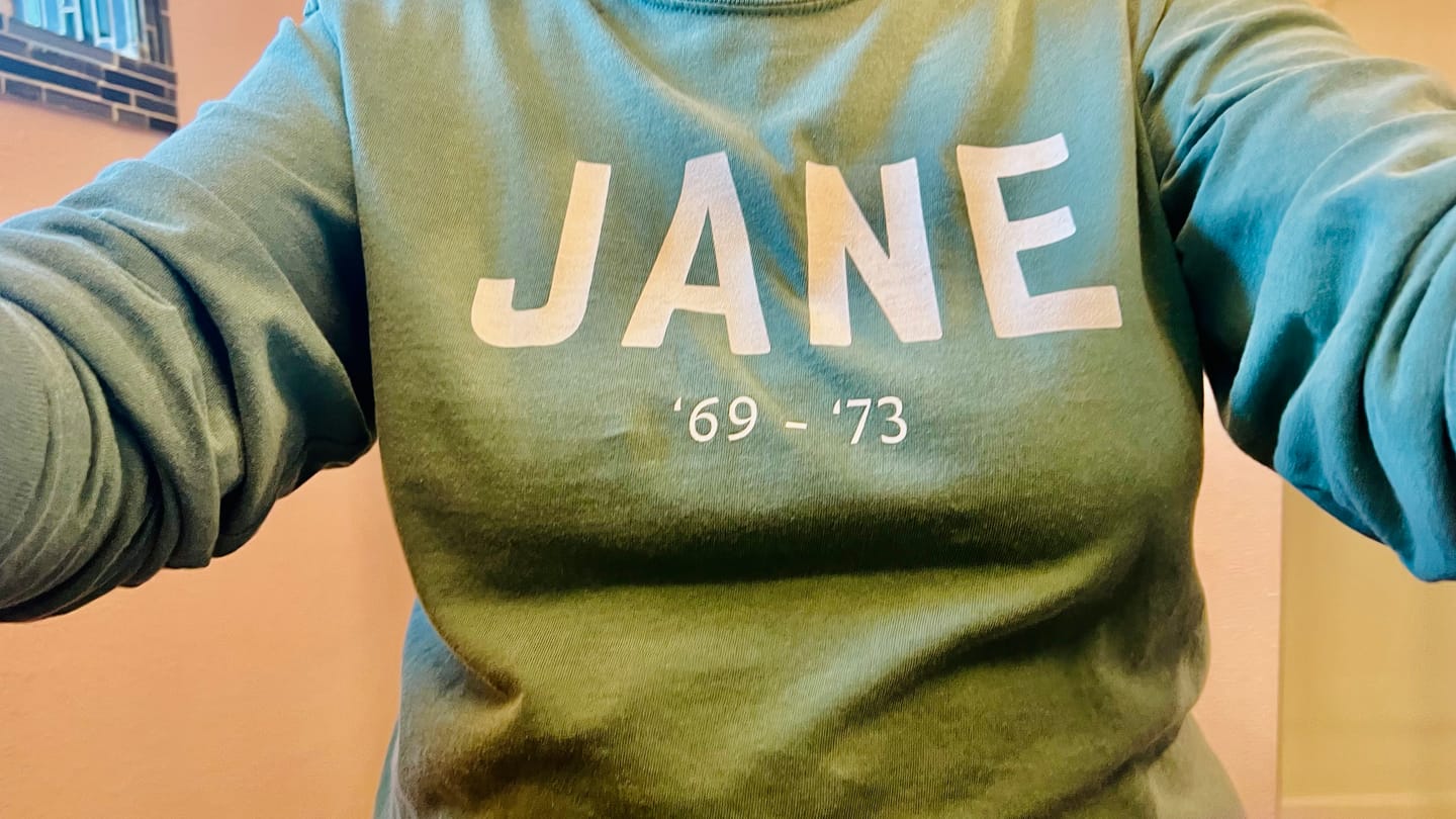 Customer photo review of Before Roe, There Was Jane Long Sleeve T-Shirt
