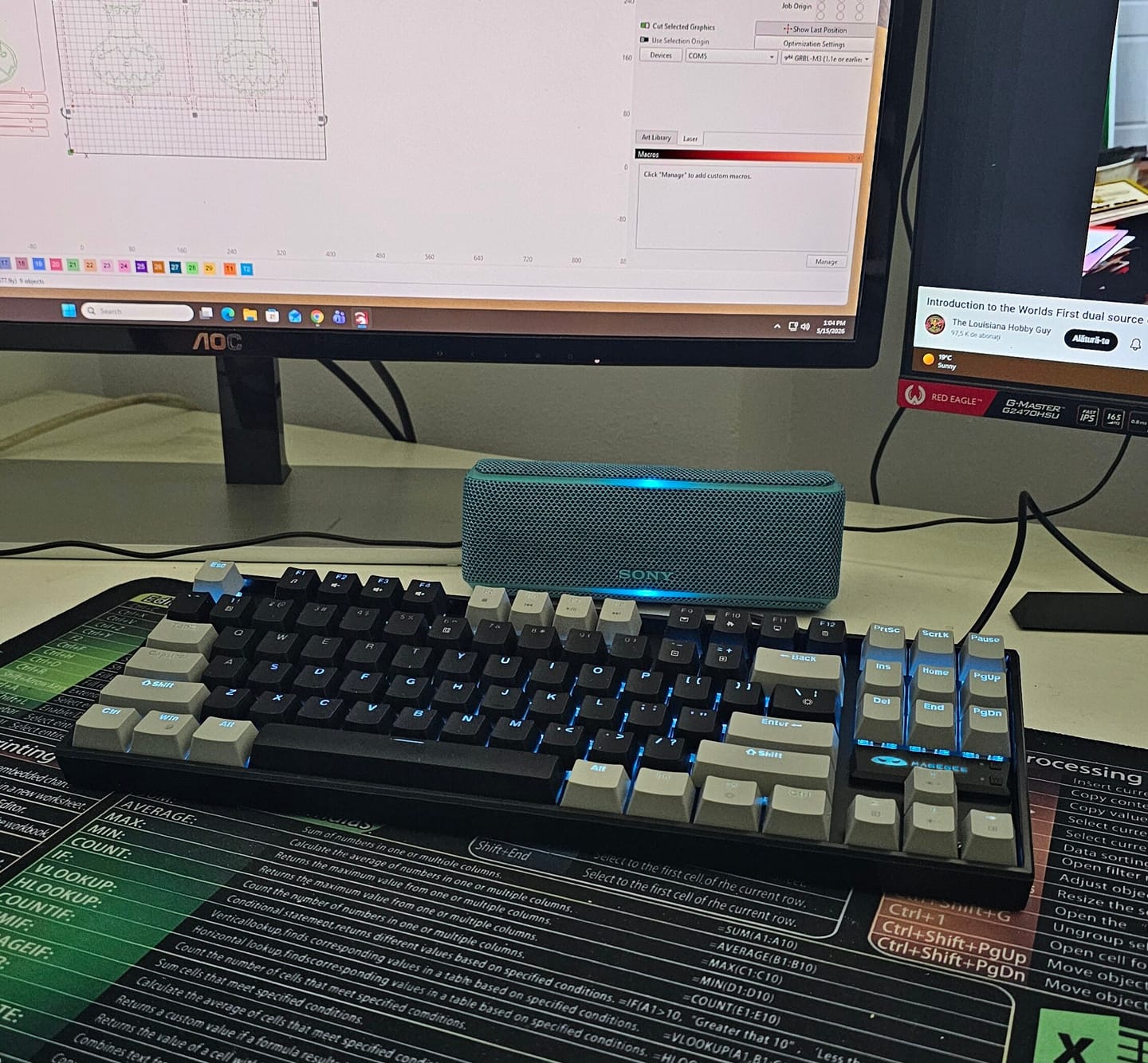 Customer photo review of Tastatura Mecanica Gaming MageGee, Red Switch, 75%, iluminare LED, Negru / Gri