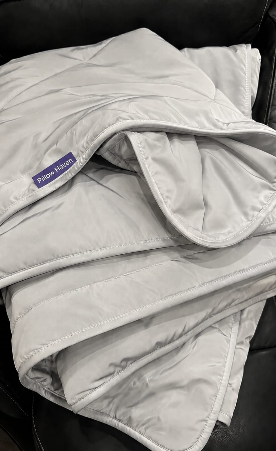 Customer photo review of Cooling Comforter | Stay Cool Year Round