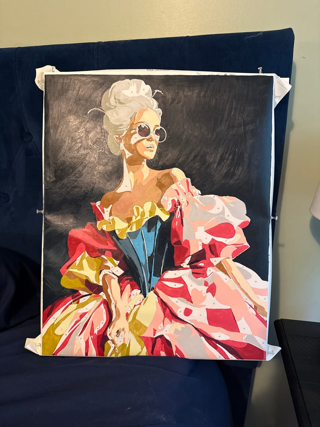 Customer photo review of The Modern Duchess | Paint by Number