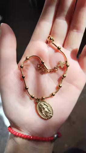 Customer photo review of Our Lady Medal Bracelet