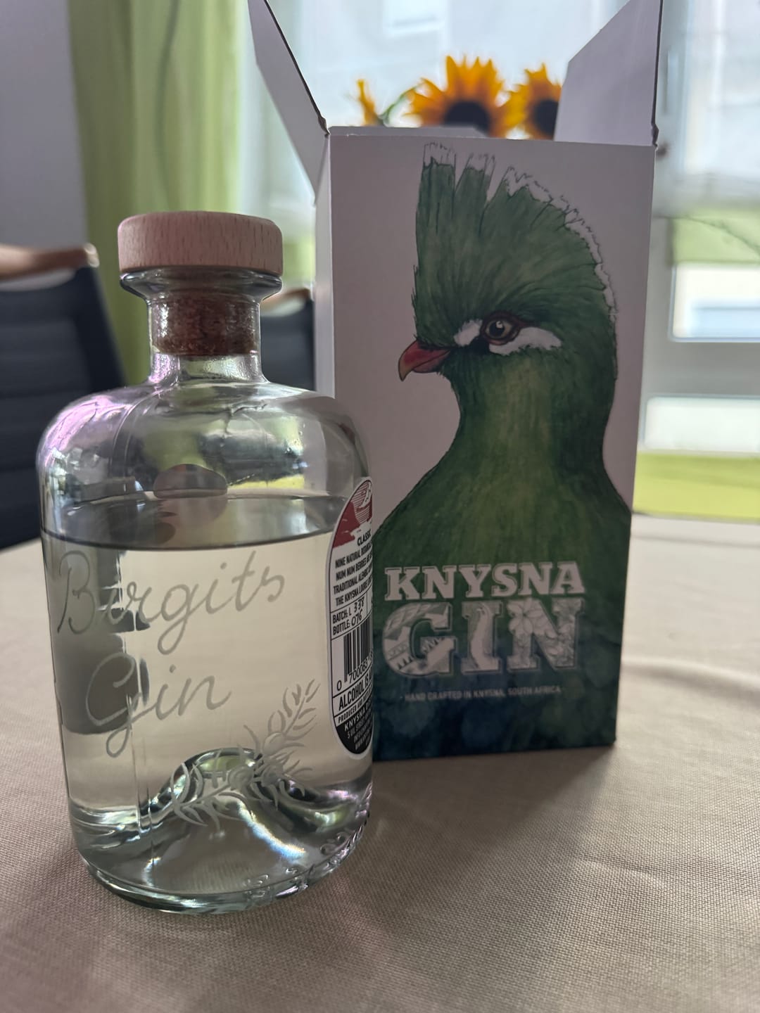 Customer photo review of Glasgravur Gin Flasche