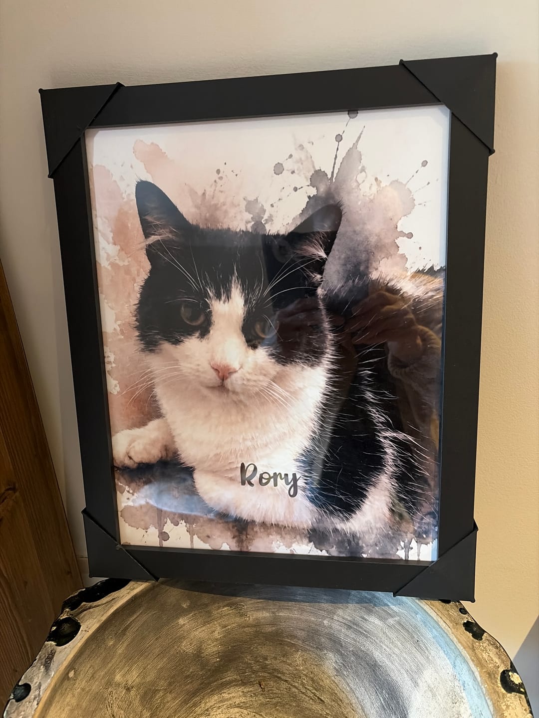 Customer photo review of Watercolour Realistic Portrait - Personalised Poster