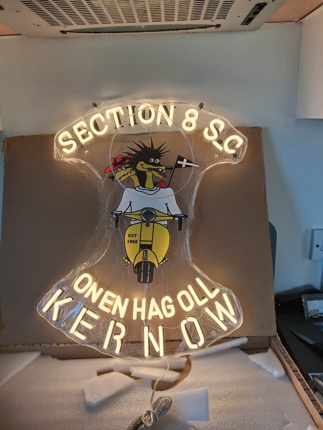 Customer photo review of SECTION 8 SC | LED NEON SIGN