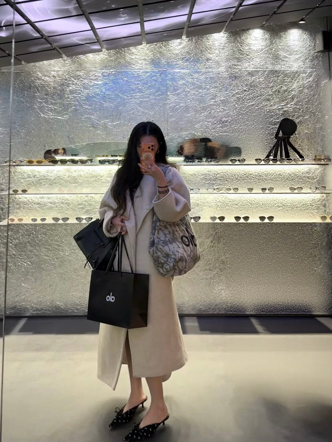 Customer photo review of 0122stepll Wool Stand-Collar Long Coat