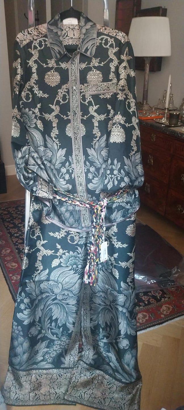 Customer photo review of Printed Silk Trousers