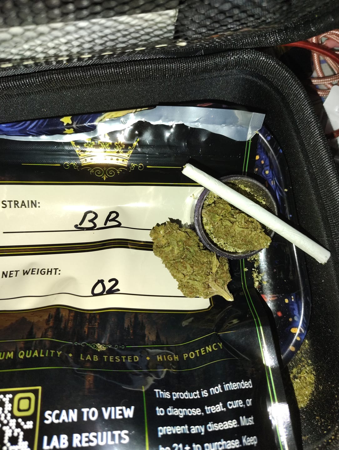 Customer photo review of Blackout Berries THCA Flower Ounce (28g)