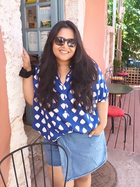 Customer photo review of Lily Poncho Shirt