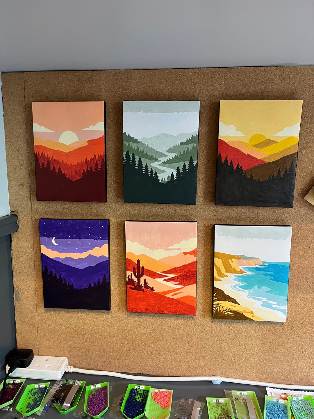 Customer photo review of 6 Mini Paintings - Gorgeous Landscapes Set