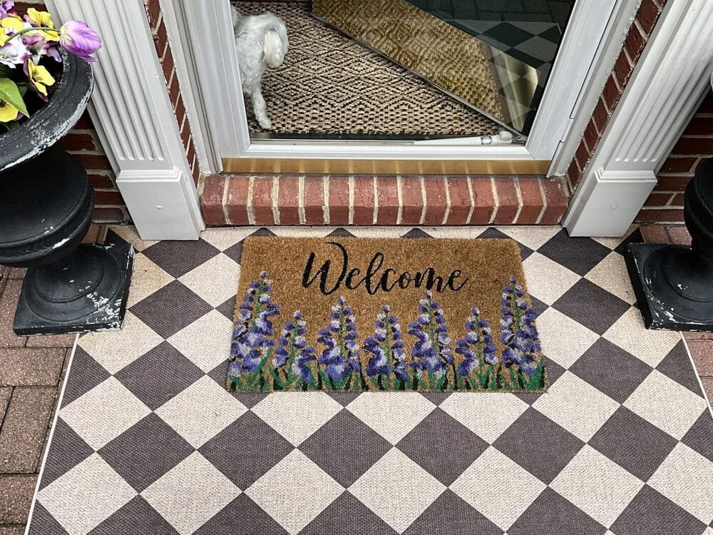Customer photo review of Rug – Geometric Checkered Easy Jute Indoor/Outdoor – Dune Khaki