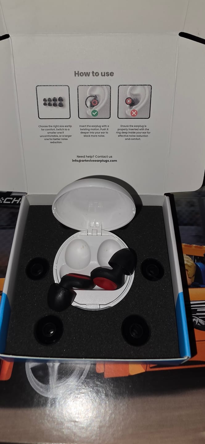 Customer photo review of Moto Earplugs - 27 dB