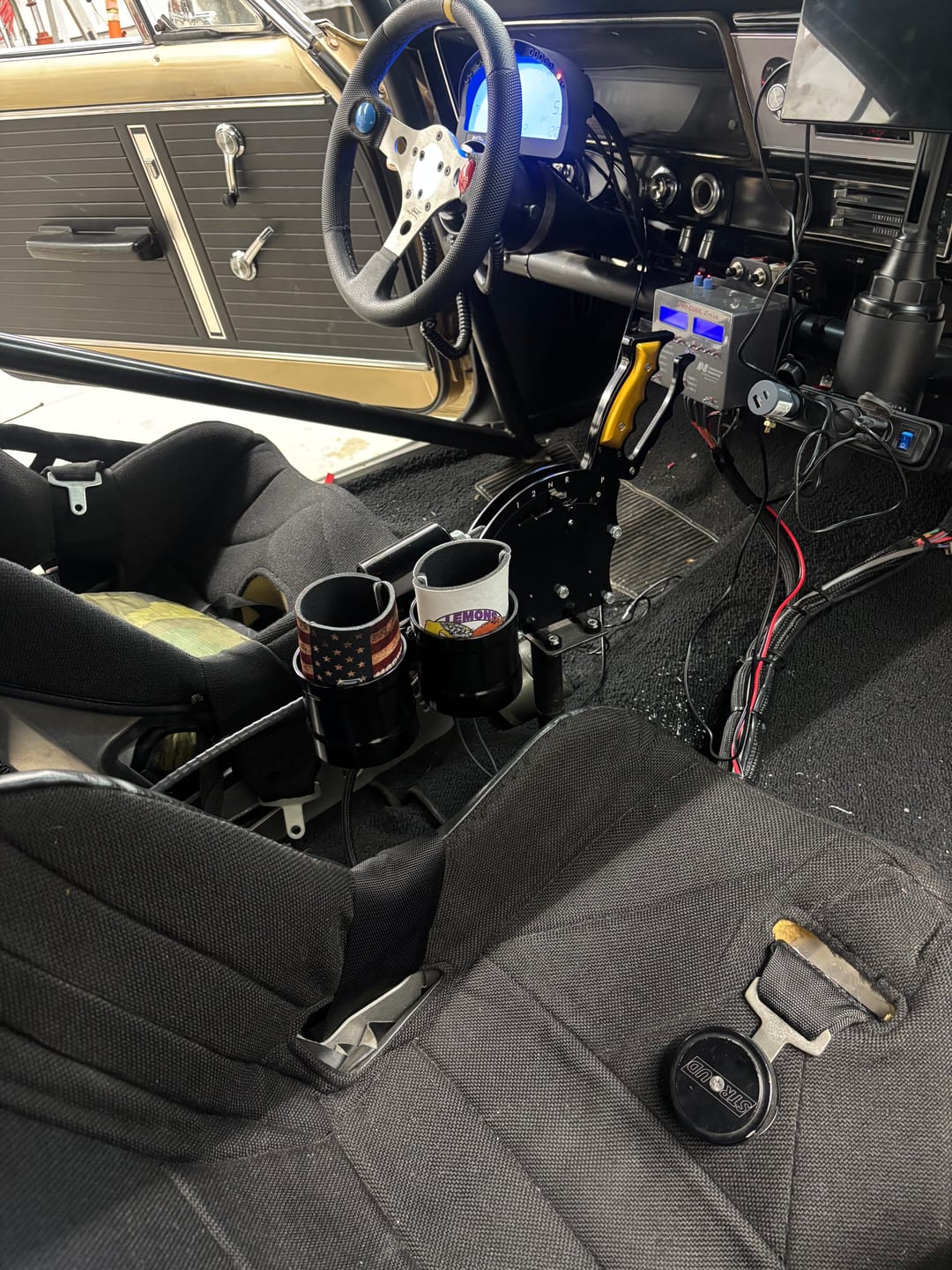 Customer photo review of Operator Series Dual Billet Cup Holder Attachment for Rear Exit Cable Shifter