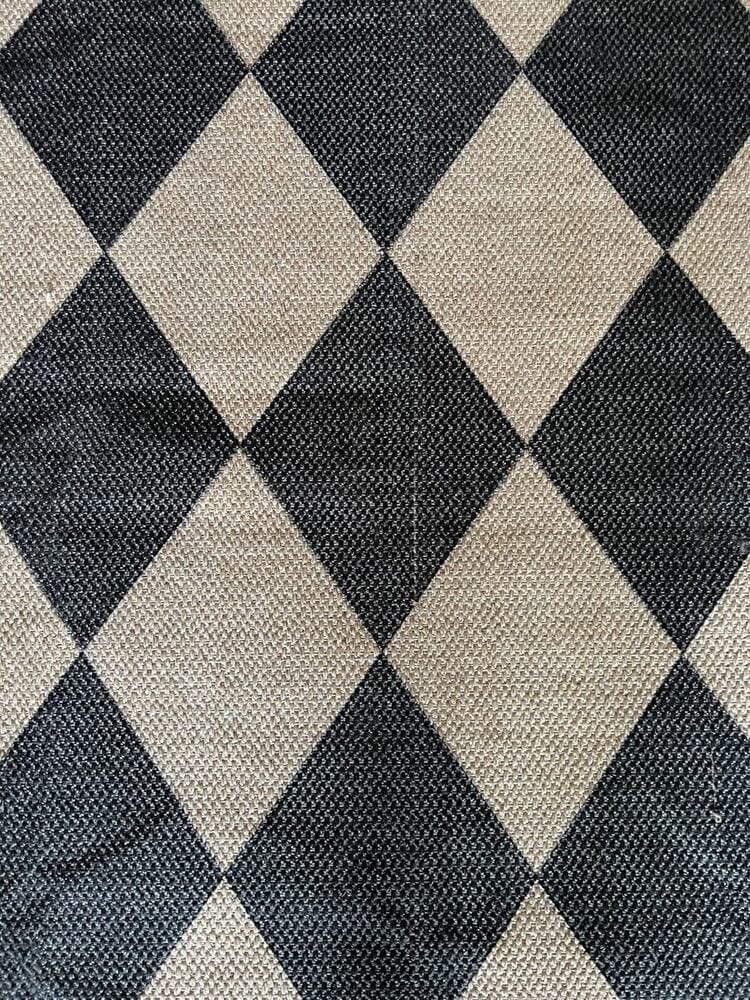 Customer photo review of Rug – Geometric Checkered Easy Jute Indoor/Outdoor – Coffee Brown