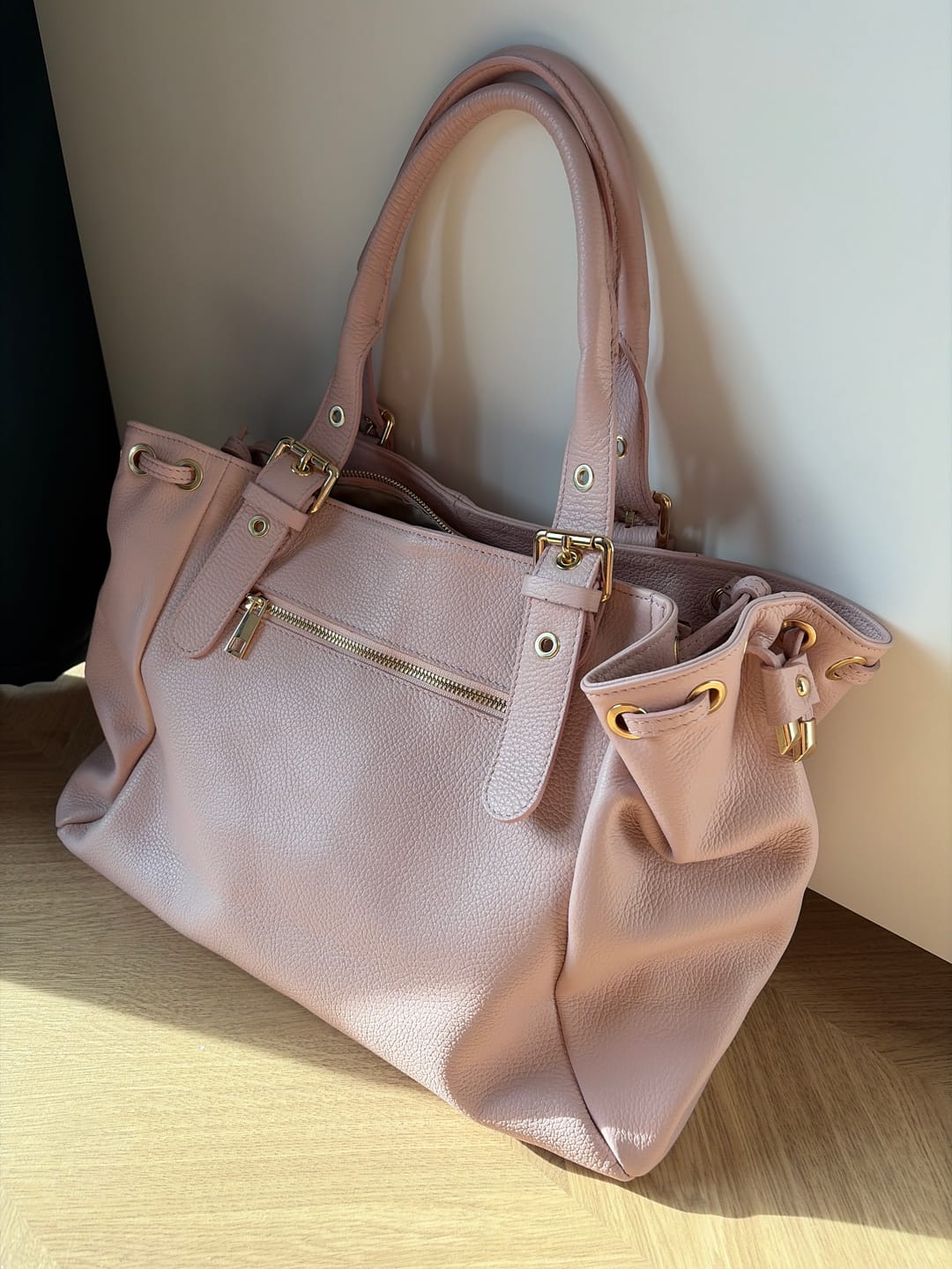 Customer photo review of Muse bag vanilla pink