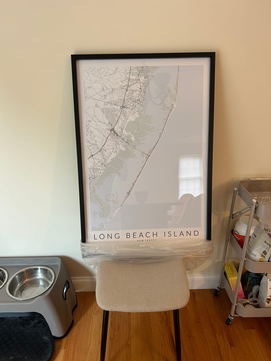 Customer photo review of Long Beach Island Map Print