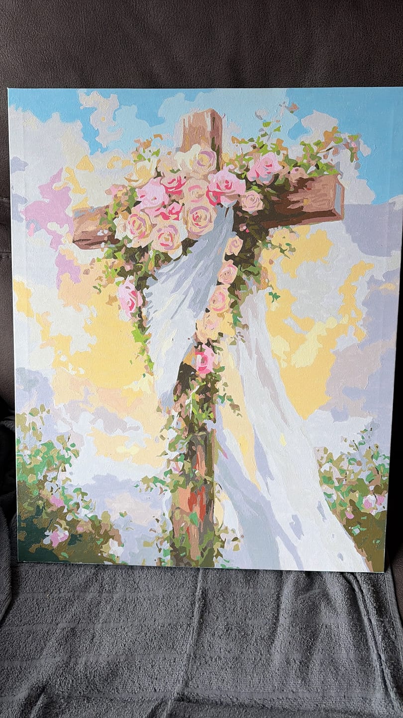Customer photo review of Floral Cross