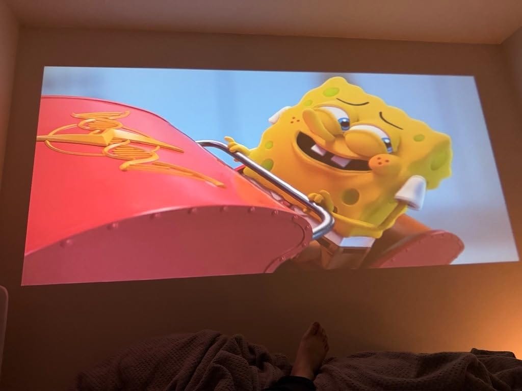 Customer photo review of BookBeam™ - Portable Book Projector