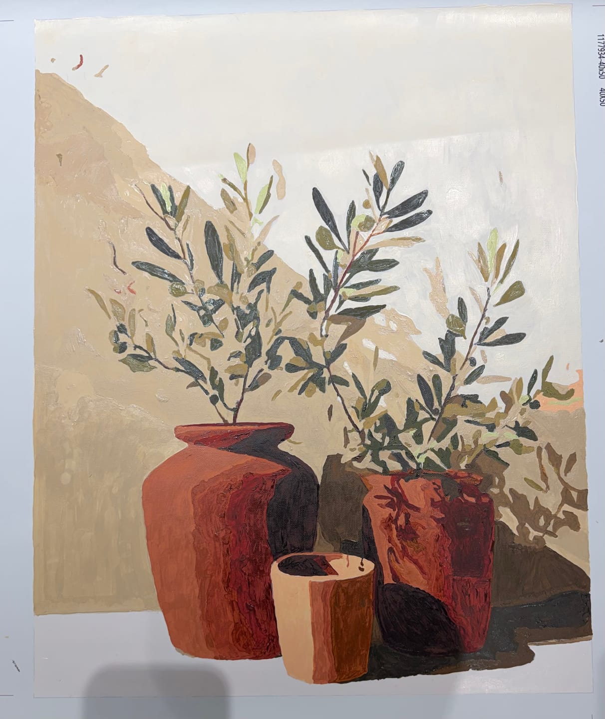 Customer photo review of Olive Grove Shadows | Paint by Number