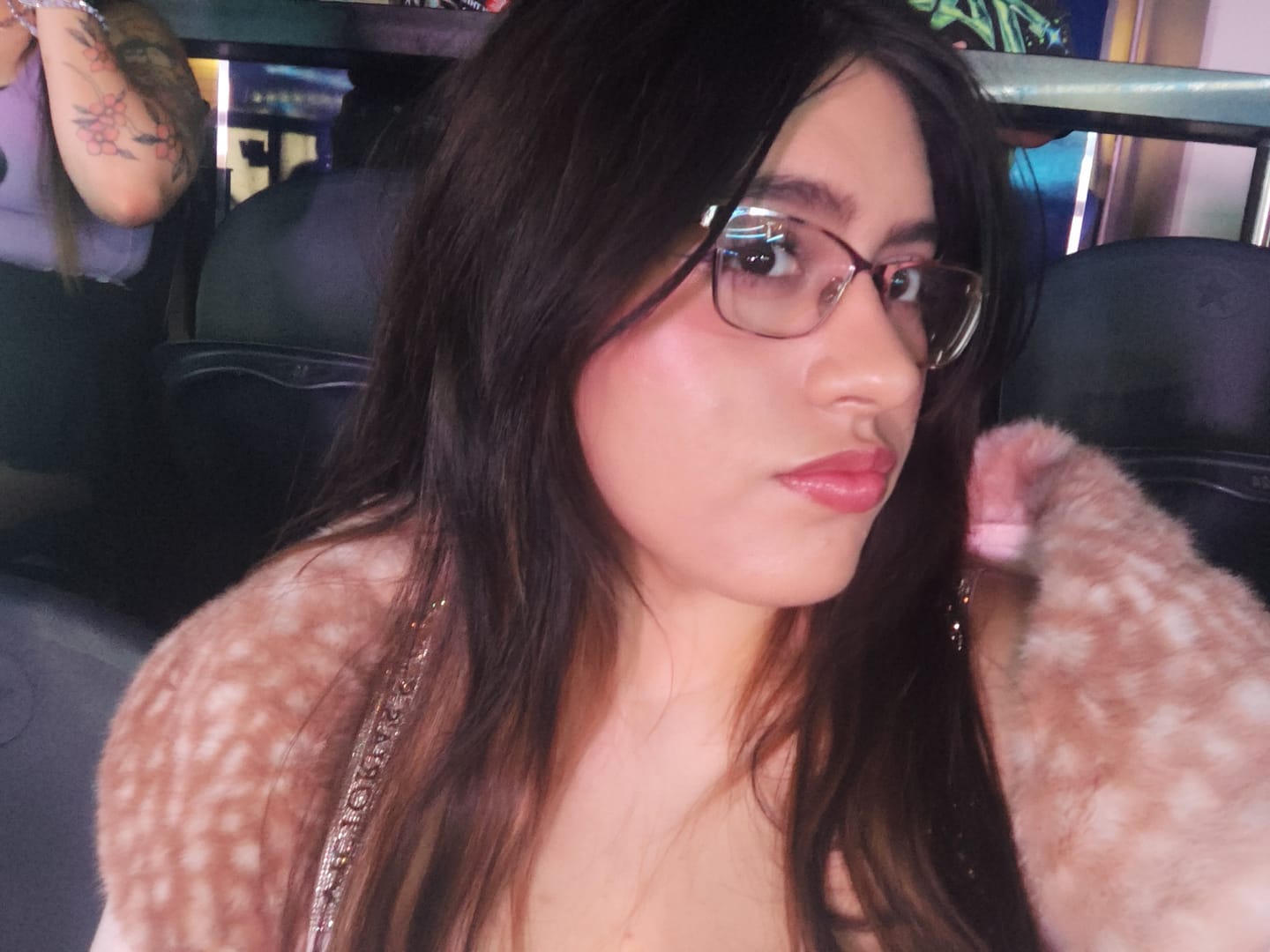Customer photo review of My True Form Fawn Fur Bolero Cardigan