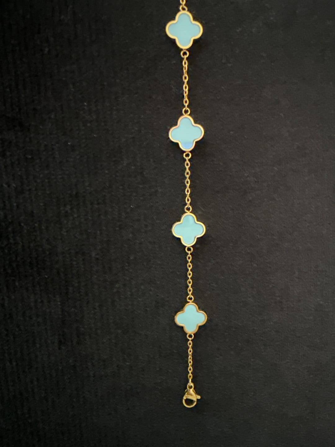 Customer photo review of Baby Blue Clover Armband