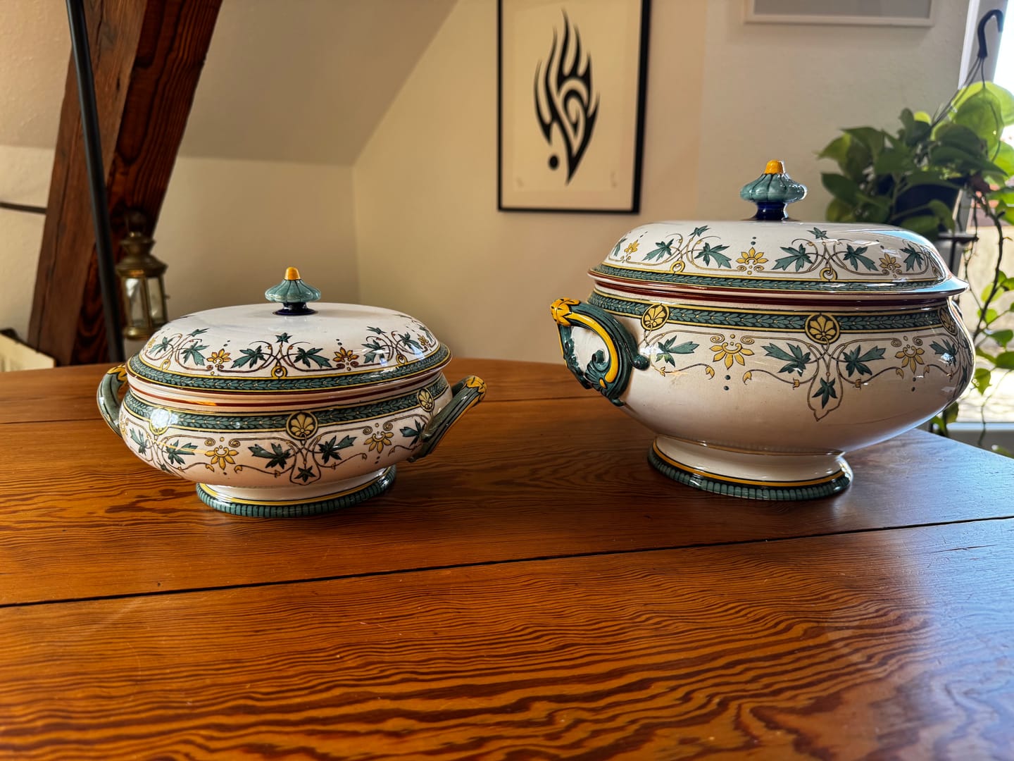 Customer photo review of Soupière ancienne Art Nouveau Sarreguemines – Modèle Érable – 20 cm
