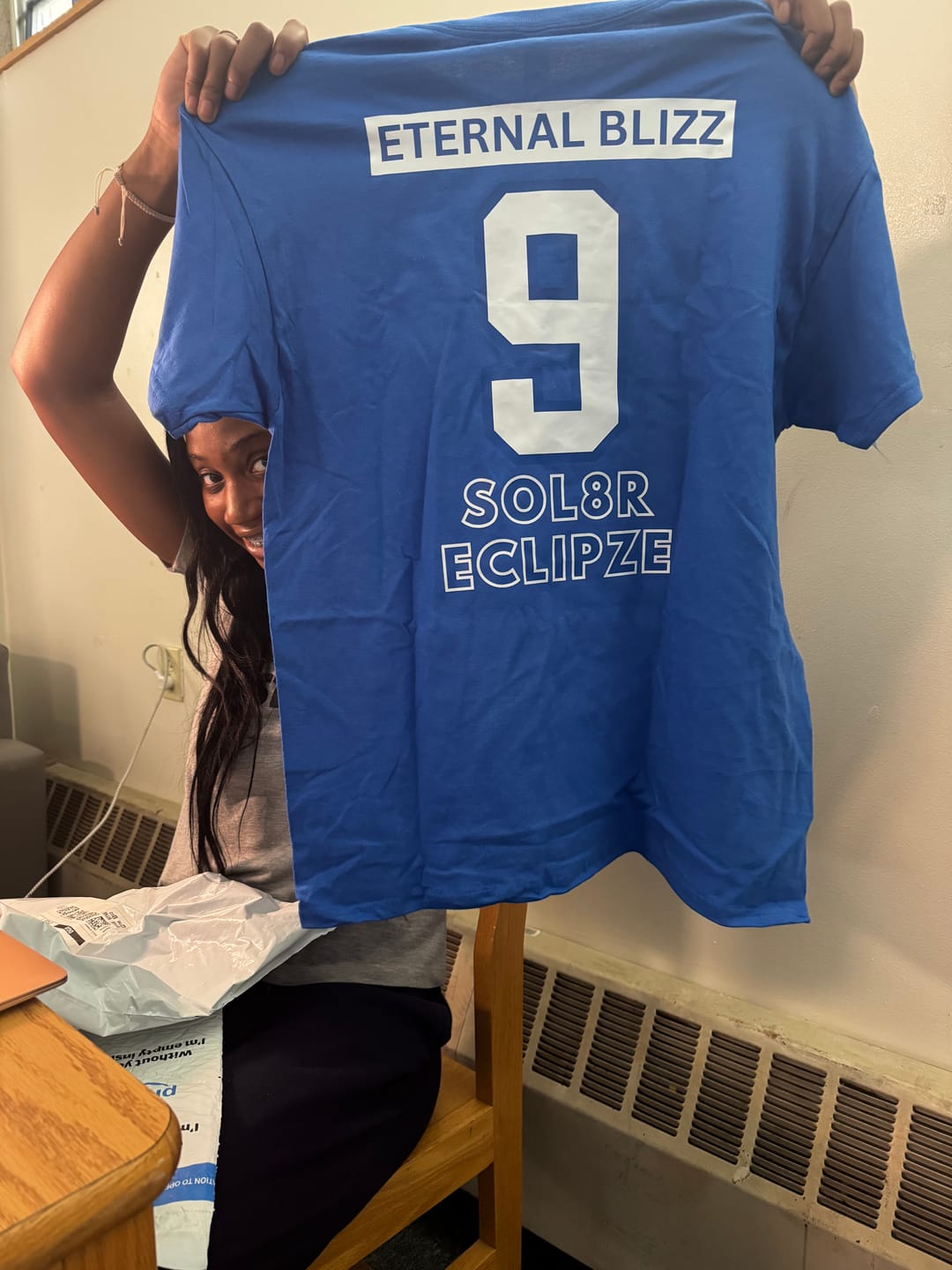 Customer photo review of ZETA PHI BETA CUSTOM GREEK LINE T SHIRT