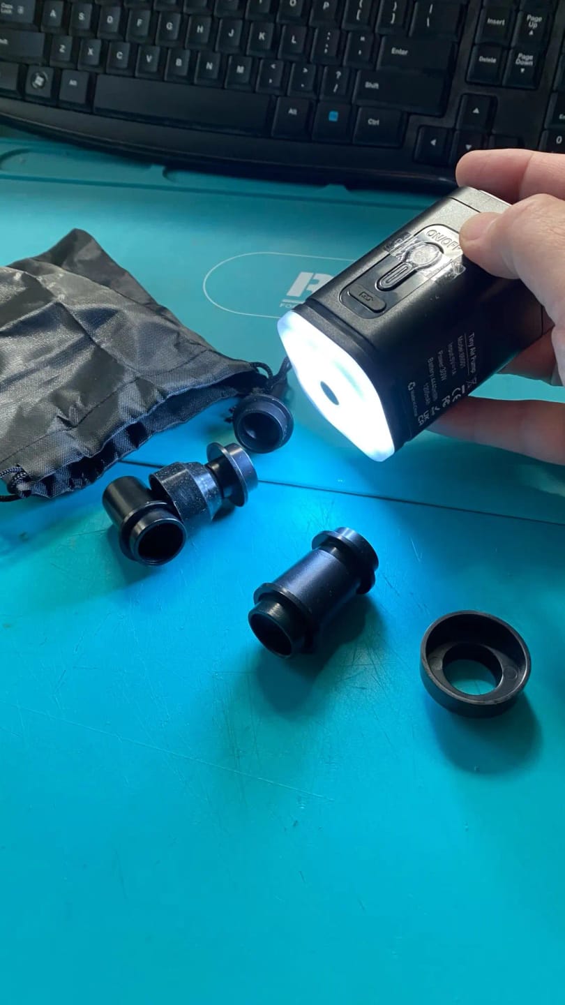 Customer photo review of Inflador Portátil Recargable 3 en 1