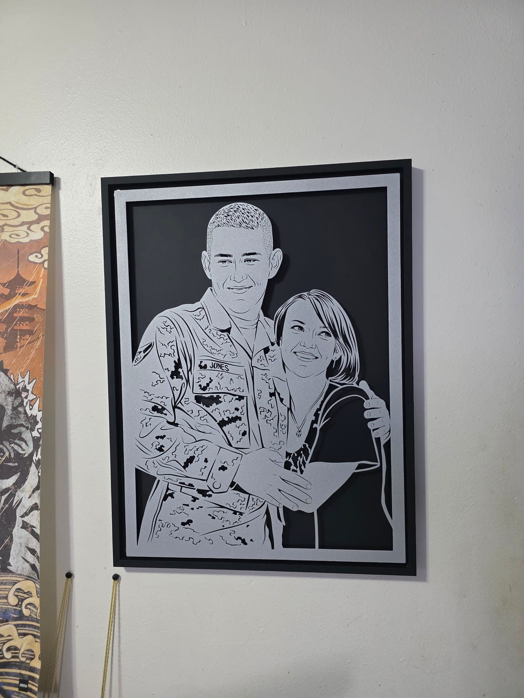 Customer photo review of Custom Metal Portrait