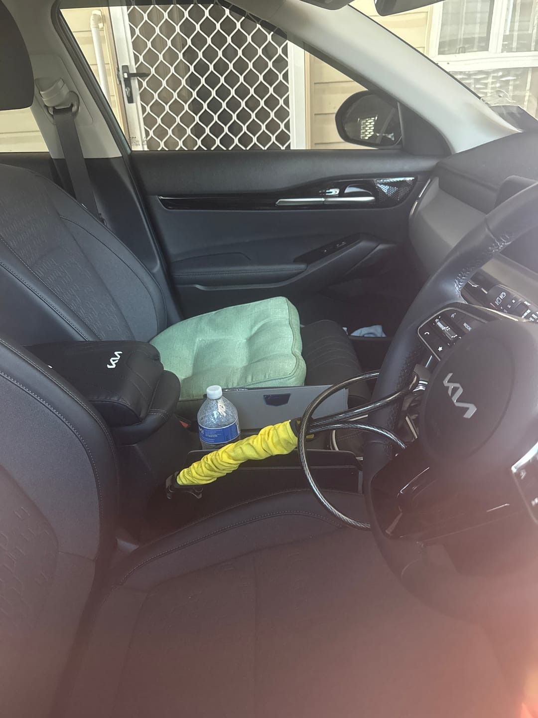 Customer photo review of Lock'd Car Defender — Visible Protection That Thieves Can't Ignore
