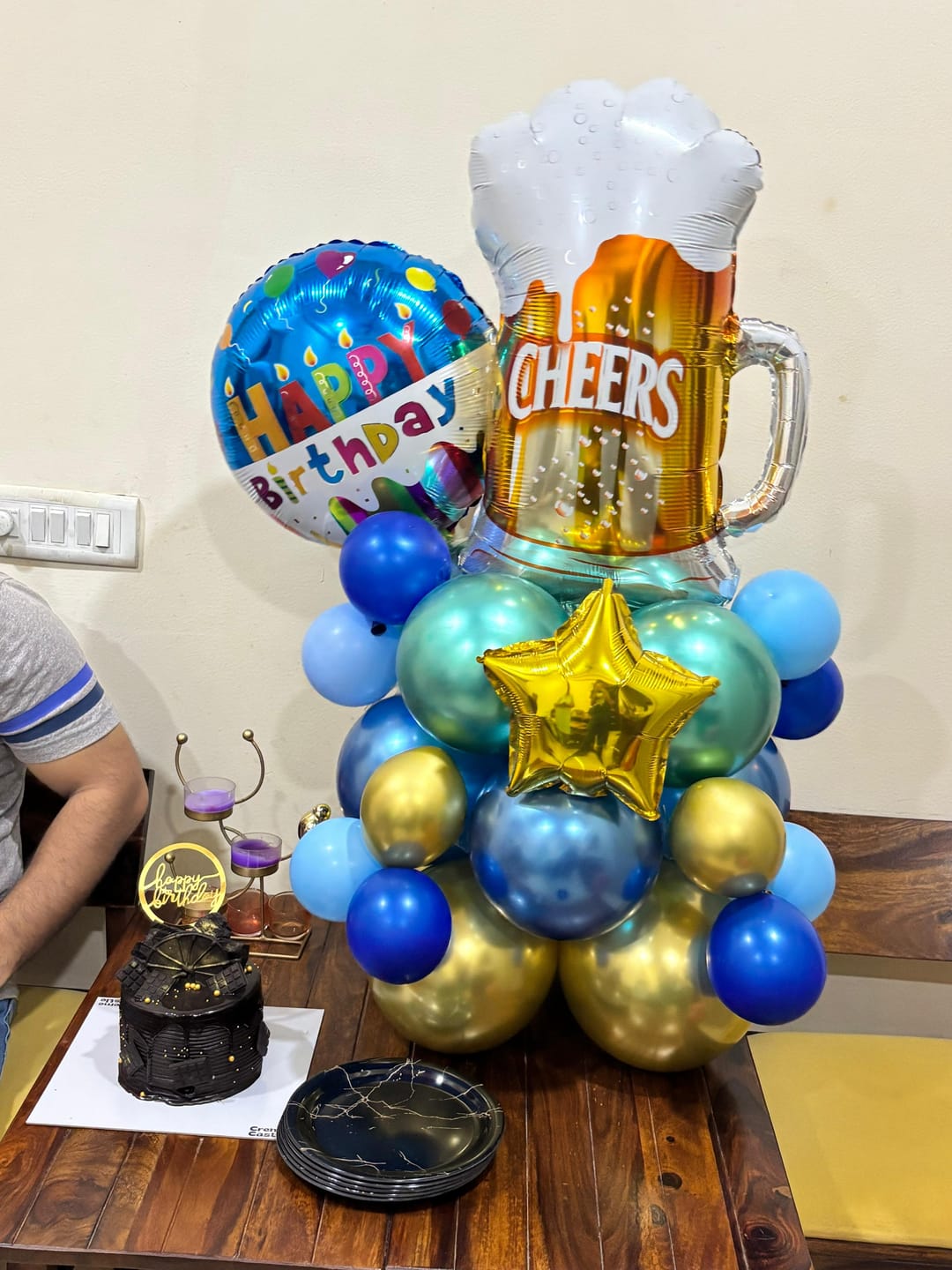Customer photo review of Happy Birthday Chocolate Cake