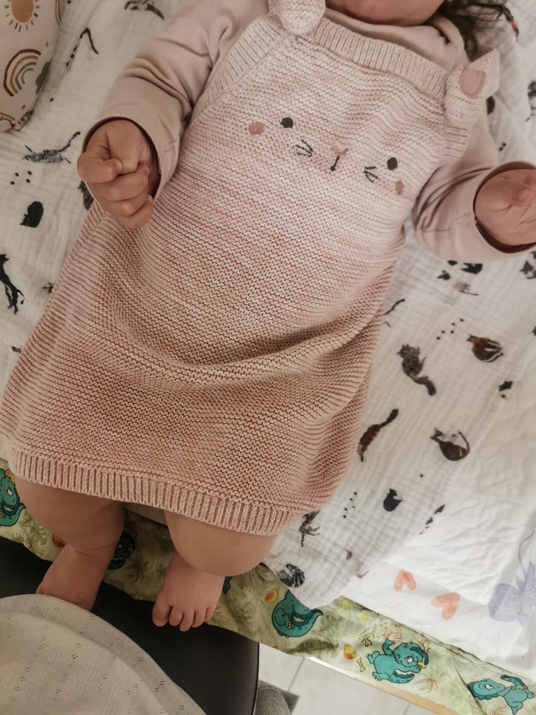 Customer photo review of Muszlin babakendő - Tappancsország