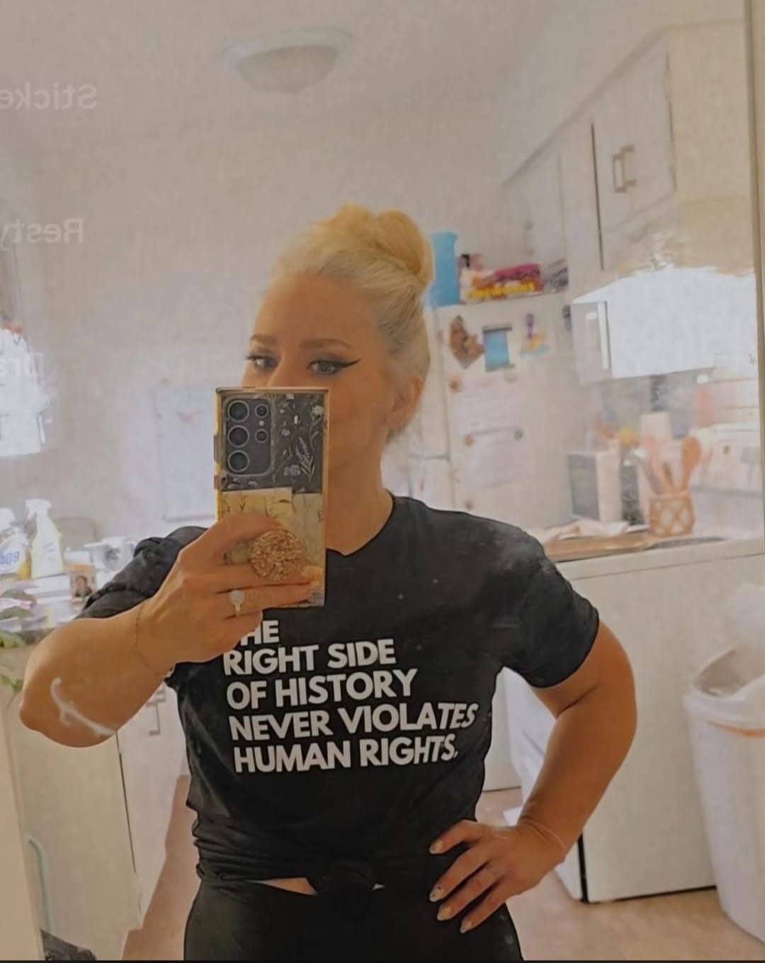 Customer photo review of Right Side of History Unisex T-shirt