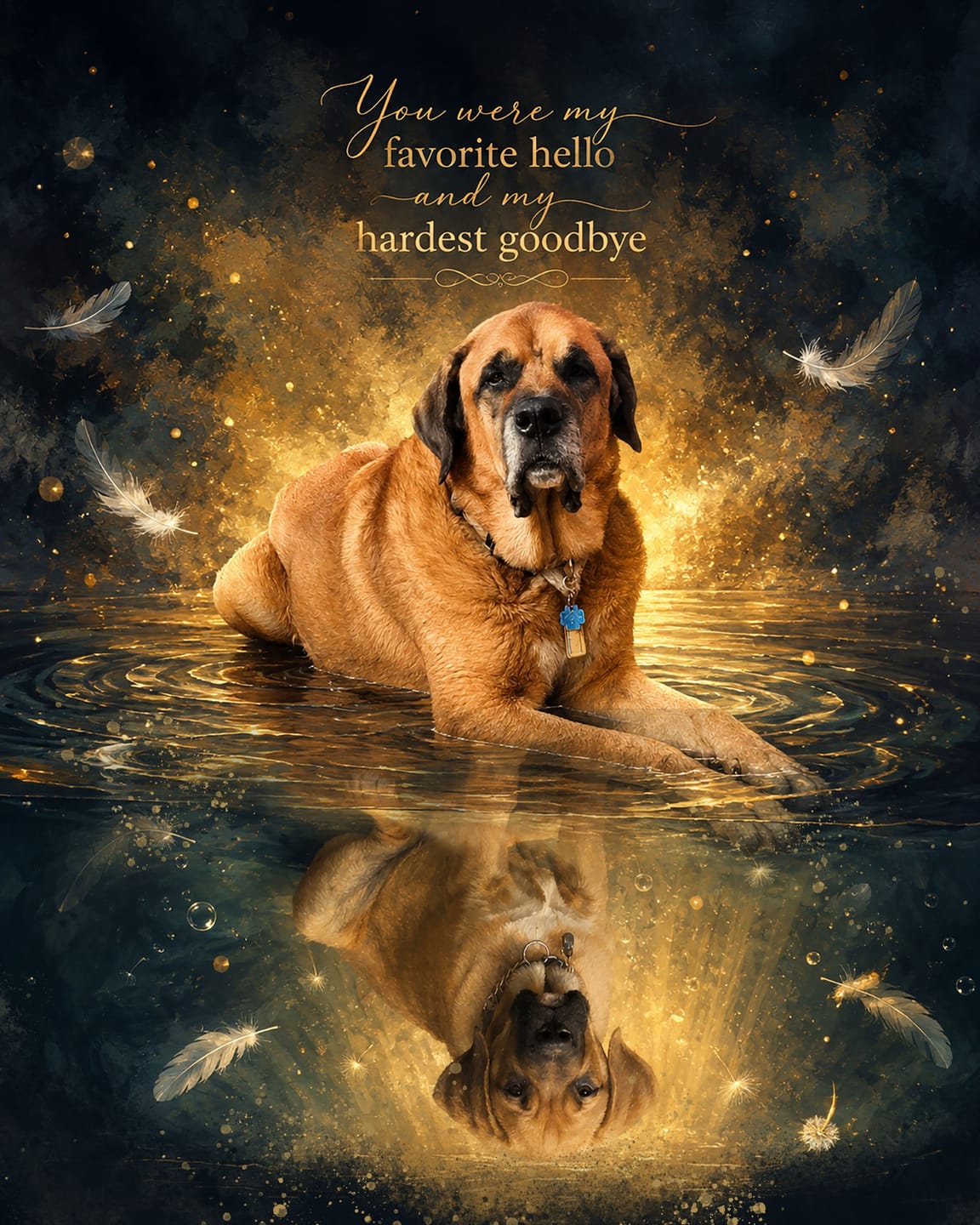 Customer photo review of Custom Pet Portrait Canvas - From First to Forever