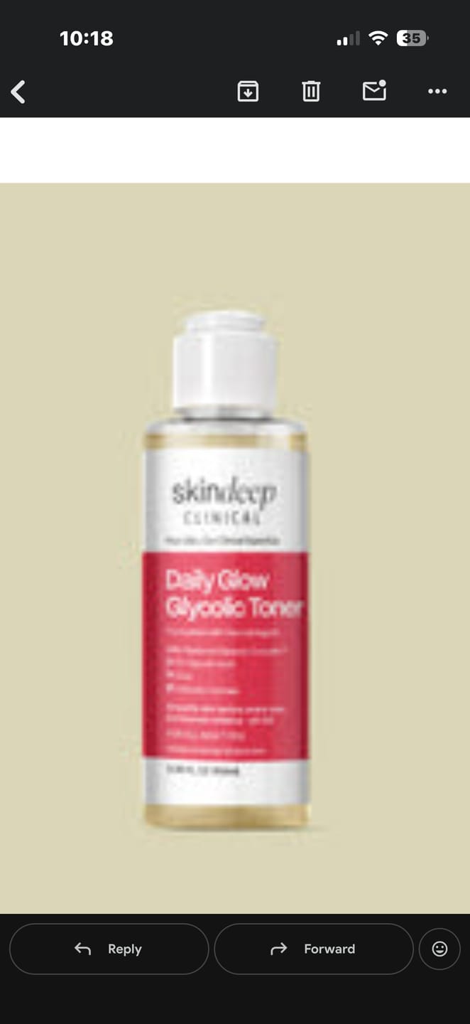 Customer photo review of Daily Glow Glycolic Toner