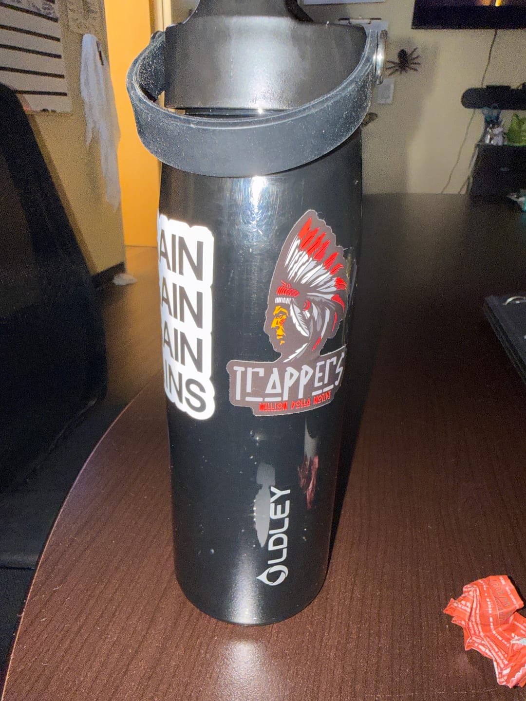 Customer photo review of Trappers Red on Black Sticker