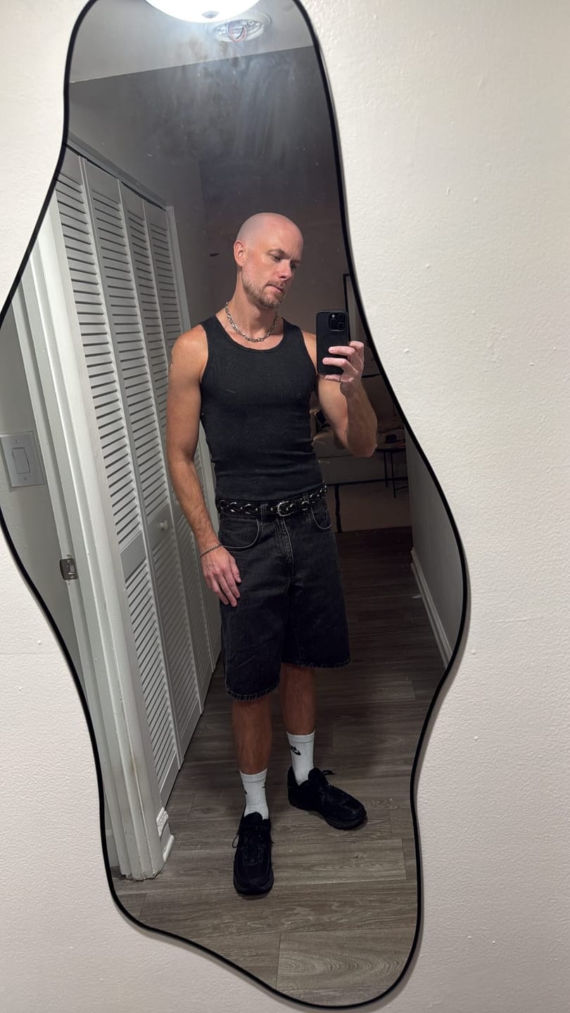 Customer photo review of Premium Ultra-Soft Cotton Distressed Fitted Tank 2 Pack