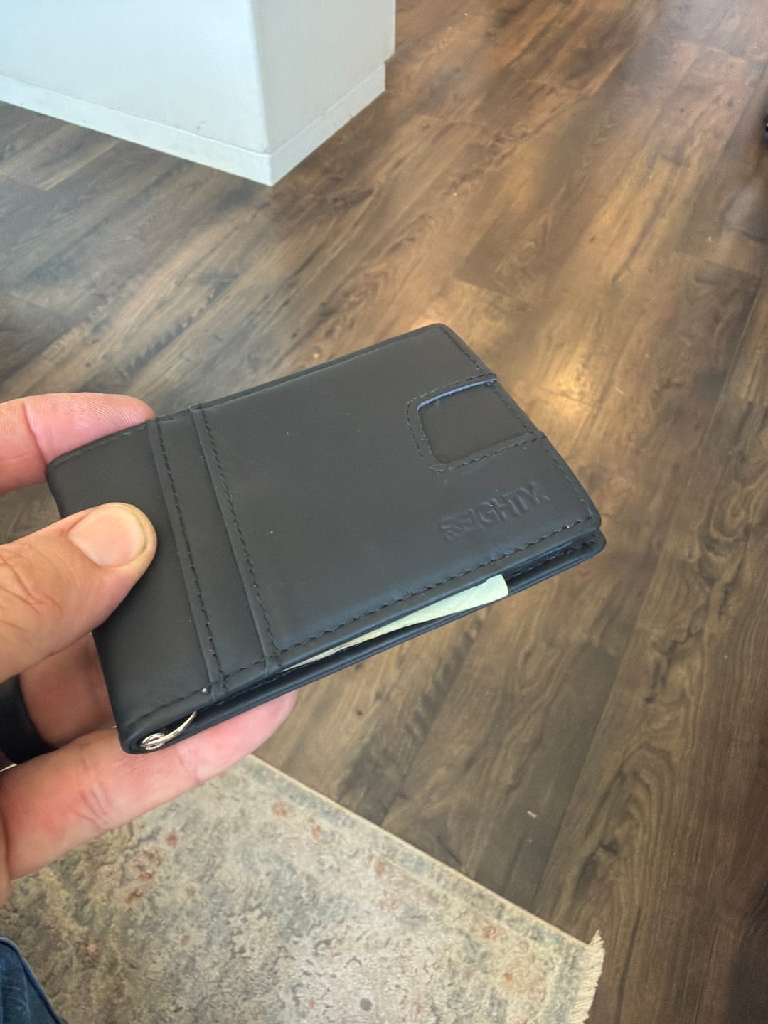Customer photo review of 80Eighty® Matte Black Leather Wallet