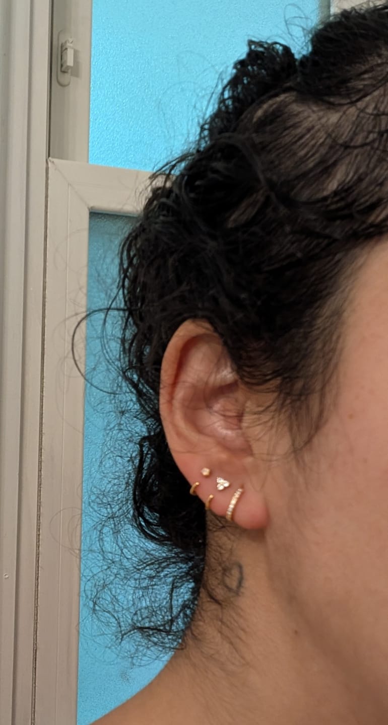 Customer photo review of Stay Close Trinity Hoops