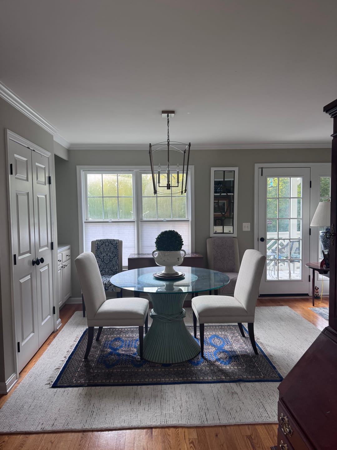 Customer photo review of 4-light French Antique Candle Style Lantern Semi Flush