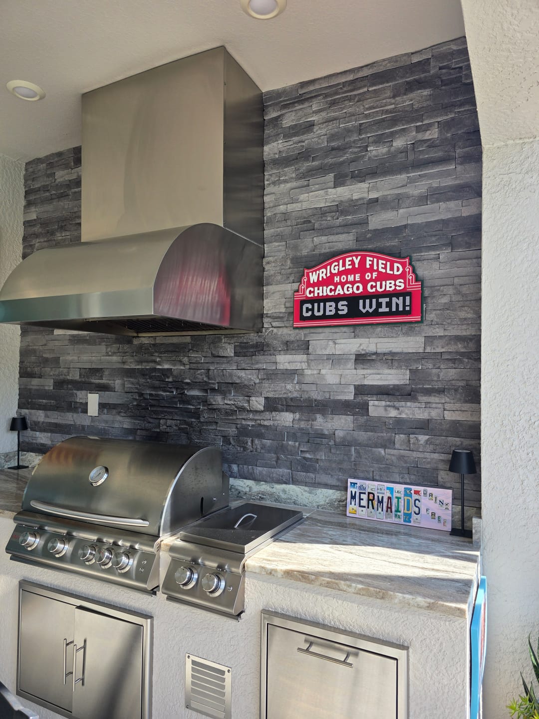 Customer photo review of Chicago Cubs Wrigley Field Marquee Metal Wall Art