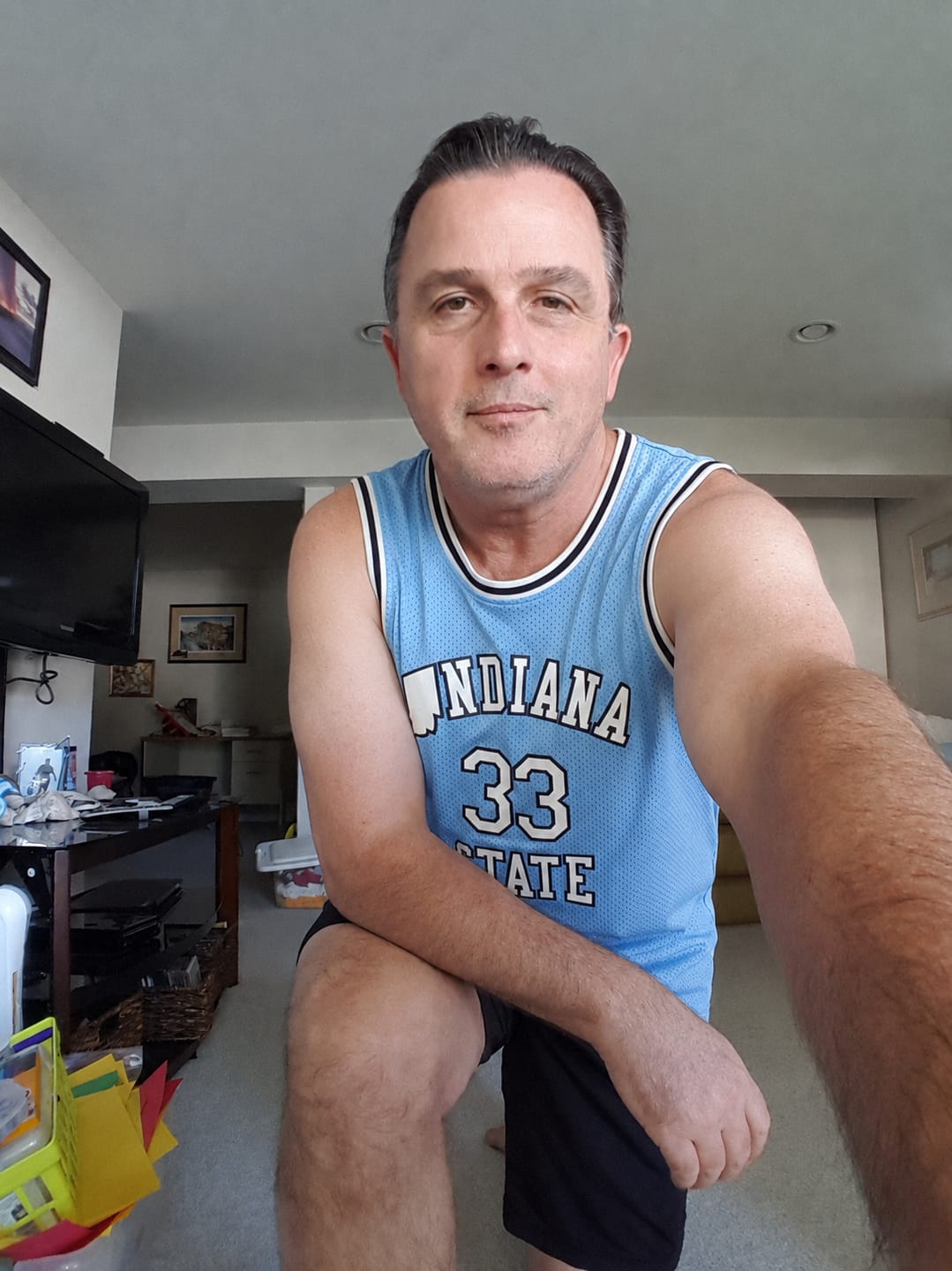 Customer photo review of Larry Bird Indiana State Basketball College Jersey