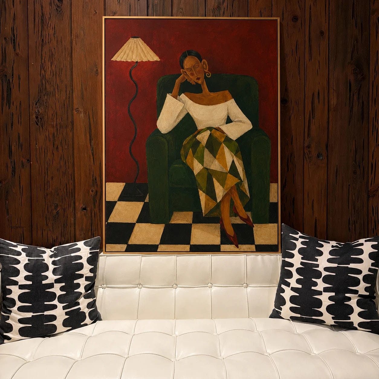 Customer photo review of Modern Folk Art ｜ Crimson Stillness