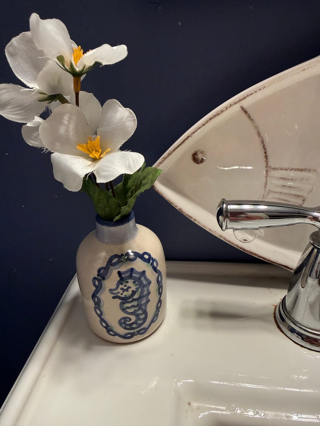 Customer photo review of Seahorse Bud Vase