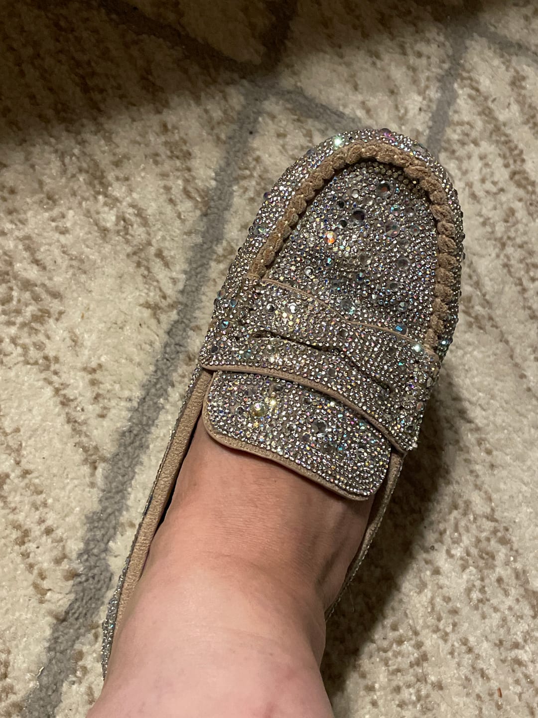 Customer photo review of Corky's Rhinestone Penny For Your Thoughts Shoes