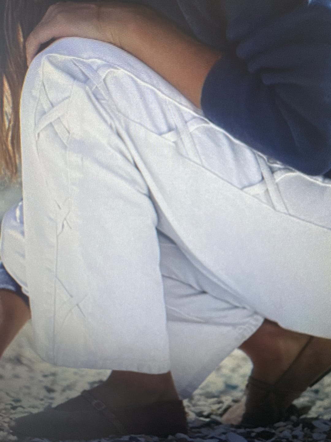 Customer photo review of Pantalón Franja Lateral White